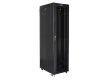 Szafa instalacyjna rack stojąca 19 47U 800x1000 czarna, drzwi szklane LCD (Flat pack)