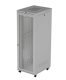 Szafa instalacyjna rack stojąca 19 cali 47U 800x1000 szara drzwi perforowane LCD (flat pack) V2