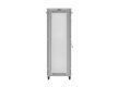 Szafa instalacyjna rack stojąca 19 cali 47U 800x1000 szara drzwi perforowane LCD (flat pack) V2