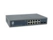 Przełącznik LevelOne GB PoE+ 12-portowy 19" 150W 1Gbps