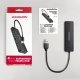 HUB 4-portowy HUE-C1A USB 5Gbps Travel, USB-C power IN, kabel Type-A 19cm, USB-C dodatkowe zasilanie