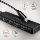 HUB 4-portowy HUE-C1C USB 5Gbps Travel, USB-C power IN, kabel Type-C 19cm, USB-C dodatkowe zasilanie