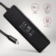HUB 4-portowy HUE-C1C USB 5Gbps Travel, USB-C power IN, kabel Type-C 19cm, USB-C dodatkowe zasilanie