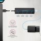HUE-C2A HUB 4-portowy 5gbps 2x USB-A 2x USB-C, USB-C power in, kabel Type-A 19cm