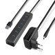HUE-SA7BP Hub 7-portowy USB 3.2 GEN 1 aluminiowy z funkcją ładowania, zasilacz sieciowy