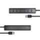 HUE-SA7BP Hub 7-portowy USB 3.2 GEN 1 aluminiowy z funkcją ładowania, zasilacz sieciowy