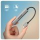 HUE-STC HUB 4-portowy 1x USB-A 5Gbps, 2x USB2.0 + 1x USB-C 2.0, 12cm kabel USB-C