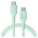 Kabel USB-C-USB-C PowerFlex 100W silikonowy 0.3m zielony