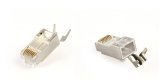 Wtyk modułowy przelotowy ekranowany CAT7 15u złocony CAT7 15u złocony, 50 szt. w opakowaniu