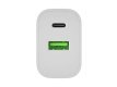 Ładowarka sieciowa Ribera 1xUSB-A 1xUSB-C 20W biała