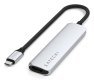 Satechi 4-w-1 USB-C Slim Multiport Adapter 4K - aluminiowy adapter do urządzeń mobilnych USB-C (USB-C, 4K HDMI, 2x USB-A) (silver)