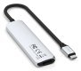Satechi 4-w-1 USB-C Slim Multiport Adapter 4K - aluminiowy adapter do urządzeń mobilnych USB-C (USB-C, 4K HDMI, 2x USB-A) (silver)