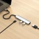 Satechi 4-w-1 USB-C Slim Multiport Adapter 4K - aluminiowy adapter do urządzeń mobilnych USB-C (USB-C, 4K HDMI, 2x USB-A) (silver)