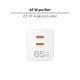 Ładowarka sieciowa 2x USB-C, 65W, biała