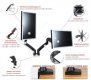 Uchwyt biurkowy na sprężynie gazowej do 2 monitorów LED/LCD 13-27 cali L-13GD