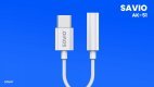 Adapter USB-C - Mini Jack 3,5mm, Xiaomi, Huawei, Oppo,  AK-51