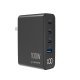 Ładowarka uniwersalna GaN 100W LCD 3xUSB-C 1xUSB-A czarna