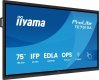 Monitor interaktywny 75 cali TE7515A-B2AG, VA,4K,40pkt,550cd,DeepContrast-IR+, HDMI x2,DP,USB-C, 2 x 20W, OPS Slot x1, 5xUSB, 2xRJ45,8-Array,EDLA,