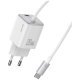 Ładowarka sieciowa JC Series CC261 20W GaN Fast Charger wbudowanykabel USB-C biały