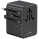 Ładowarka Travel Adapter 70W US/AU/EU/UK 3xUSB-C 4w1 czarny