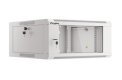 Szafa instalacyjna rack wisząca 19 cali 4U 600 szara drzwi szkalne (złożona)