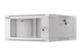 Szafa instalacyjna rack wisząca 19 cali 4U 600 szara drzwi szkalne (złożona)