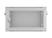 Szafa instalacyjna rack wisząca 19 cali 6U 600x450 drzwi perforowane (flat pack) szara