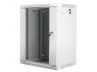 Szafa instalacyjna wisząca 19 cali 15U 600X450mm szara (drzwi szklane)