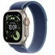 Watch Ultra 3 GPS + Cellular, koperta 49 mm z tytanu w kolorze naturalnym, opaska Trail w kolorze niebieskim/jaskrawoniebieskim - rozmiar S/M
