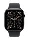 Watch Series 11 GPS + Cellular, koperta 42 mm z tytanu w kolorze łupku, pasek sportowy w kolorze czarnym - rozmiar M/L