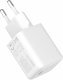 Ładowarka sieciowa USB C 45W 3A Power delivery 3.0 QC3.0 Biała