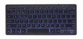 Gembird KB-BTRGB-01-DE klawiatura Uniwersalne Bluetooth QWERTZ Niemiecki Czarny