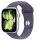 Watch Series 11 GPS+Cellular koperta 46 mm z aluminium w kolorze srebrnym, pasek sportowy w kolorze mlecznego fioletu - rozmiar S/M