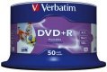 Płyta DVD+R VERBATIM AZO, 4,7GB, prędkość 16x, cake, 50szt., do nadruku