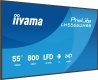 iiyama LH5566UHSB-B1AG signage display Płaski panel Digital Signage 139,7 cm (55") LCD Wi-Fi 800 cd/m2 4K Ultra HD Czarny Procesor wbudowany Android 24/7