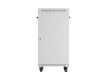 Szafa instalacyjna rack stojąca 19 cali 22U 600x600 drzwi przeszklone LCD (Flat pack) szara