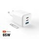 Ładowarka Fixed Mini 1x USB-A 2x USB-C 3.25 A (FIXCG65M-2C1A-WH)