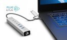 Hub USB-C/USB-A Metal Hub 6 port 3xUSBc/3xUSBa