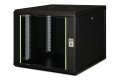 Digitus Szafa sieciowa wisząca Unique 19" 9U rack 600x600, drzwi szyba, czarny, niedzielona, złożona, 100kg