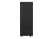 Szafa instalacyjna rack stojąca 19 42U 600x800 czarna, drzwi perforowane lcd (flat pack)