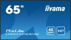 Monitor 65 cali LH6541UHS-B1AG VA,4K,24/7,LAN,USB,HDMI,500cd/m2,     Haze(25%),2x10W,Pion/Poziom