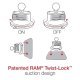 RAM Mount Twist-Lock™ Przyssawka Do Szyby/Deski Rozdzielczej z Głowicą rozmiar B RAM-B-224-1U