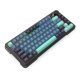 REDRAGON K724GBG-RGB-PRO Behemoth klawiatura USB + RF Wireless + Bluetooth Szary, Niebieski