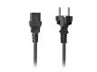 Kabel zasilający CEE 7/7 -> IEC 320 C13 1.8m VDE prosty, czarny