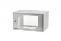 Szafa krosowa wisząca 19" 6U rack 550x350, drzwi szyba, niedzielona, złożona, nośność 30kg, szara