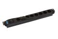 Listwa zasilająca Bachmann 19" ALU 1U SS, 8-drożna 35, szara, 2,0m, bez wyłącznika