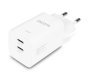 Ładowarka GaN 45W 2xUSB-C + kabel USB-C 1.5m biała