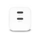 Ładowarka GaN 45W 2xUSB-C + kabel USB-C 1.5m biała
