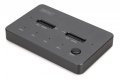 Stacja dokująca dysków z funkcją klonowania | USB-C 3.2 Gen2 10Gbps | SSD M.2 NVMe (max. 2x 4TB) | Funkcja Offline Clone | Czarna