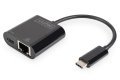 Karta sieciowa przewodowa USB 3.0 Typ C do RJ45 Gigabit Ethernet oraz 1xUSB Typ C z PD 2.0